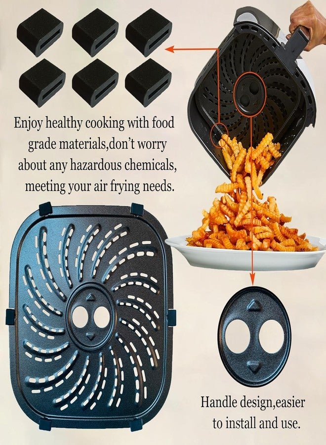 ALJ 4QT Air Fryer Grill Pan for PowerXL Vortex Pro Air Fryer 4QT, Upgraded Replacement Grill Plate Crisper Plate Tray Rack Grate Grid Shelf for 4 Quart PowerXL Air Fryers, Nonstick, Dishwasher Safe - Image 5